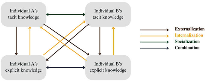 A diagram shows a network of interconnected nodes, with labels such as "Individual A" and "Individual B." The diagram also includes labels for "Exteriorization," "Interaction," and "Communication."
AI generated content